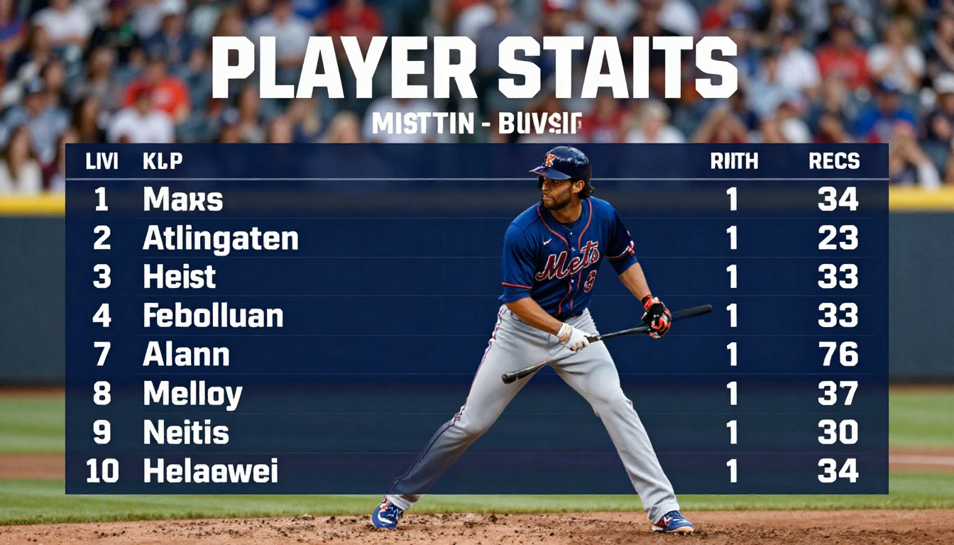 Mets vs Atlanta Braves Match Player Stats