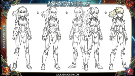 How to draw Asuka Langley step by step