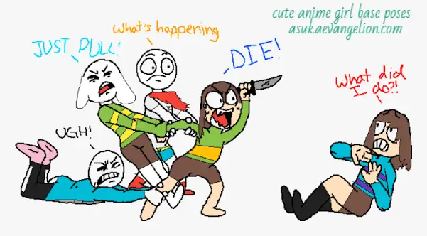 cute anime girl base poses